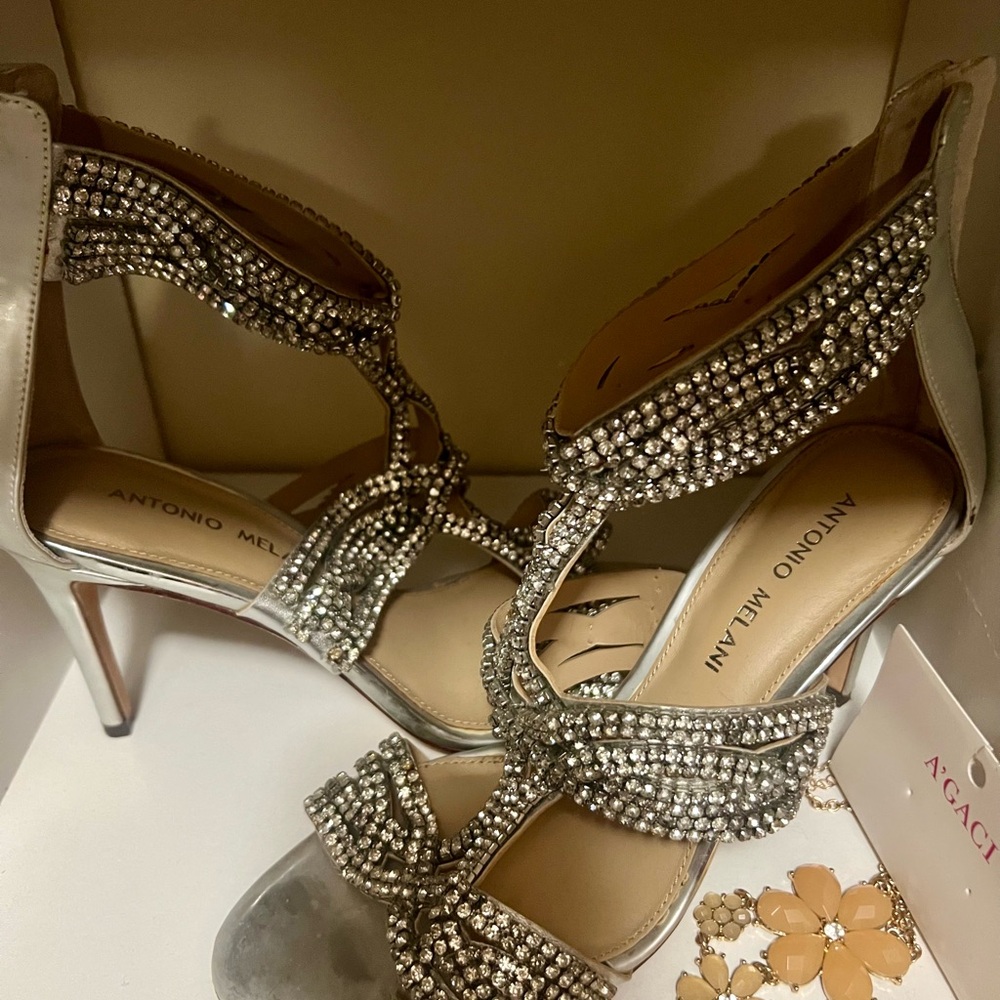 Antonio Melani Silver Women's Heels